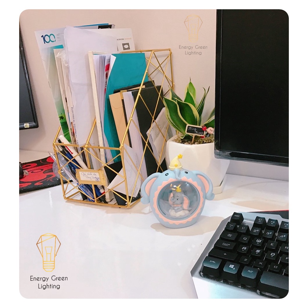 Đèn ngủ Energy Green Lighting trang trí hình chú voi dumbo dễ thương cho bé - deocor căn phòng vintage deocor siêu tiết
