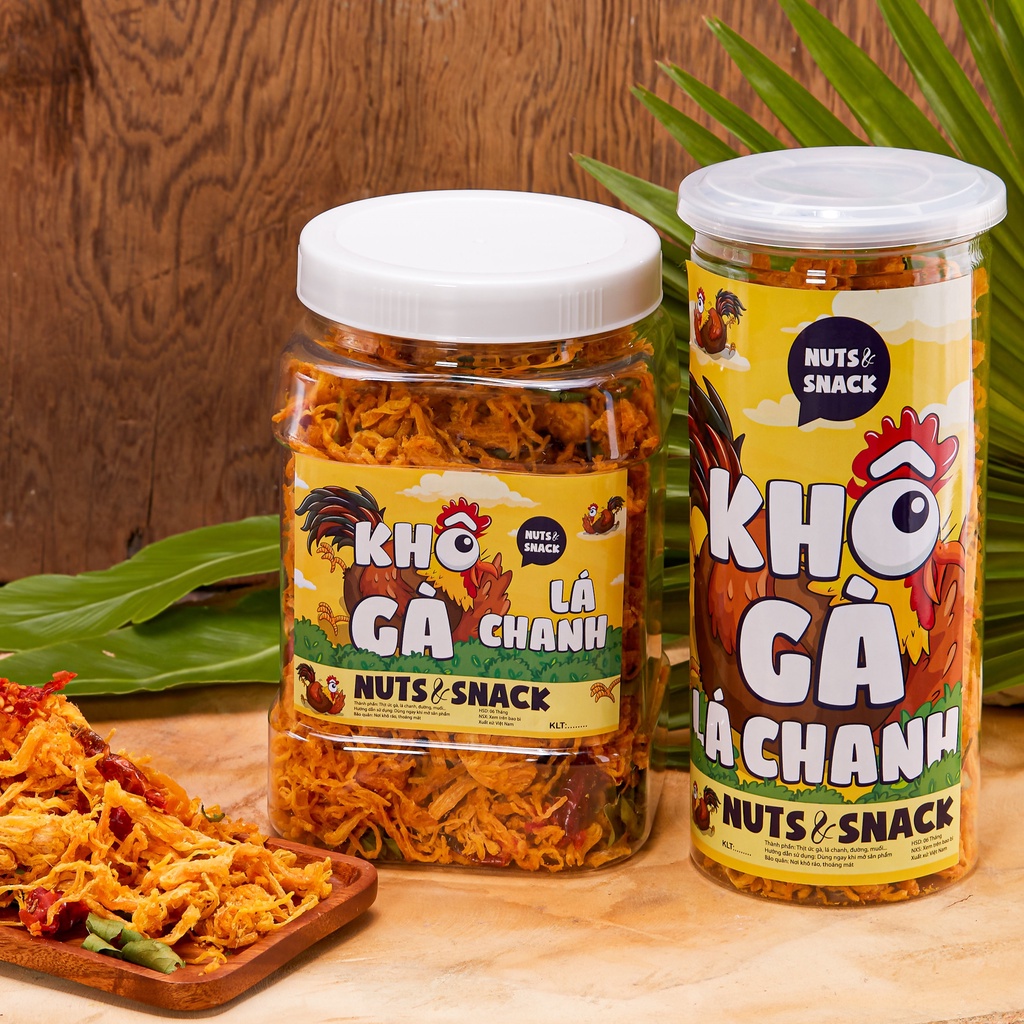 Khô Gà Lá Chanh Hủ 300G/500G - Ăn Vặt Gà Beo - Ăn Sạch Sống Khỏe-Giá Rẻ Đồ Ngon - Ship Hỏa Tốc