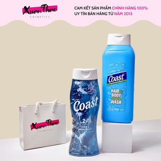 Sữa Tắm Gội Coast Mỹ 2 in 1 Hair & Body Wash