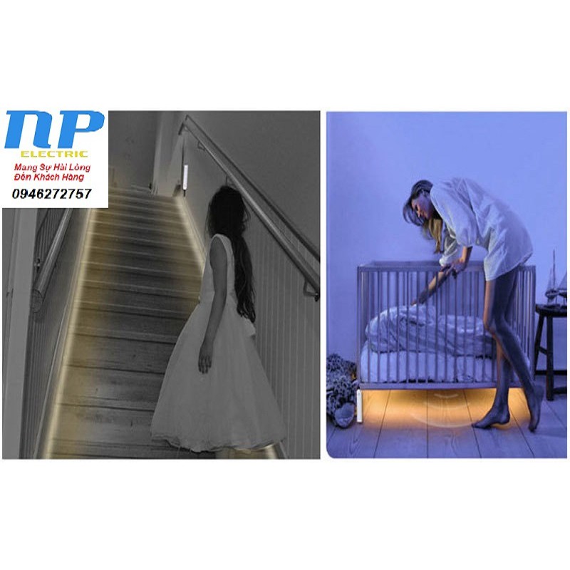 ĐÈN LED DÂY DÁN 2835 CẢM ỨNG CHUYỂN ĐỘNG 5V SỬ DỤNG PIN - DÀI 2 MÉT