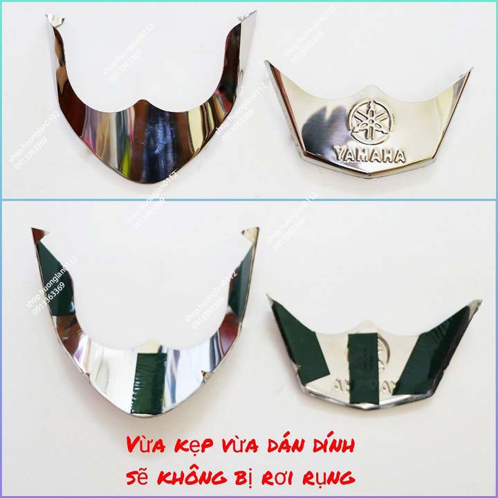 Ốp inox dè trước sau xe máy Exciter 150, 135 Giá 1 bộ