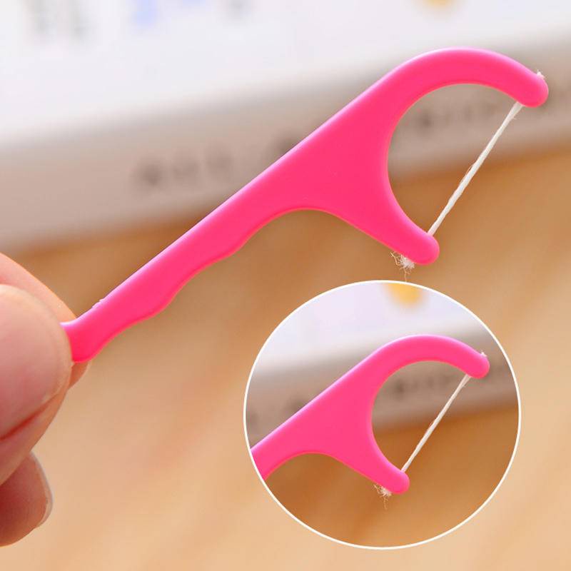 Bộ 25 Tăm Chỉ Nha Khoa 7.5cm Làm Sạch Kẽ Răng Dùng Một Lần