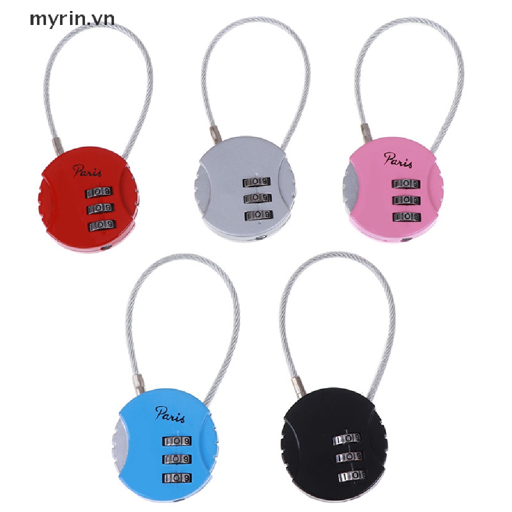 1 Ổ Khóa Hành Lý Du Lịch 3 Chữ Số 3.7 * 9cm