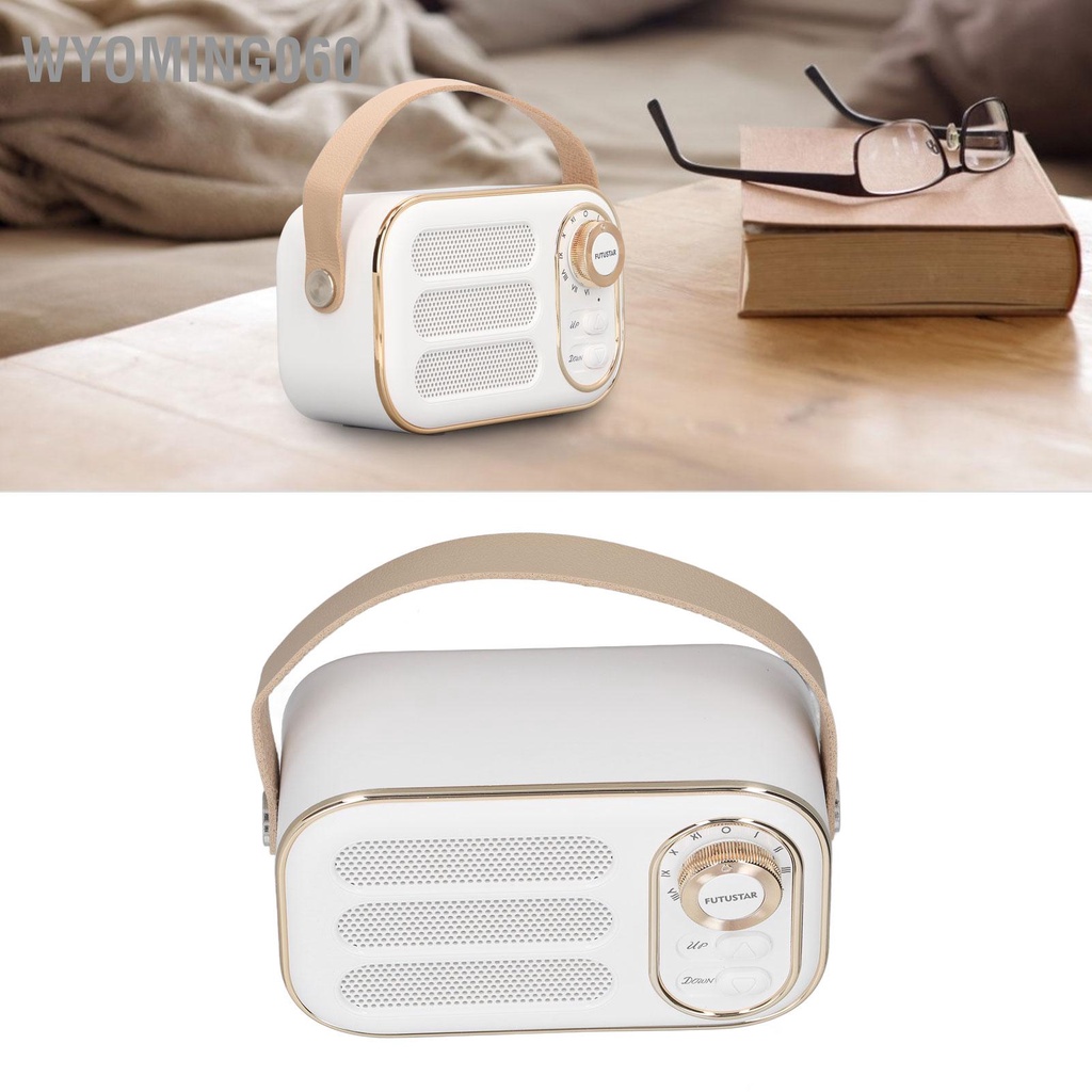 Wyoming060 Loa Bluetooth mini Thiết kế dây buộc cầm tay không Cổ điển di động nhỏ cho ô tô gia đình