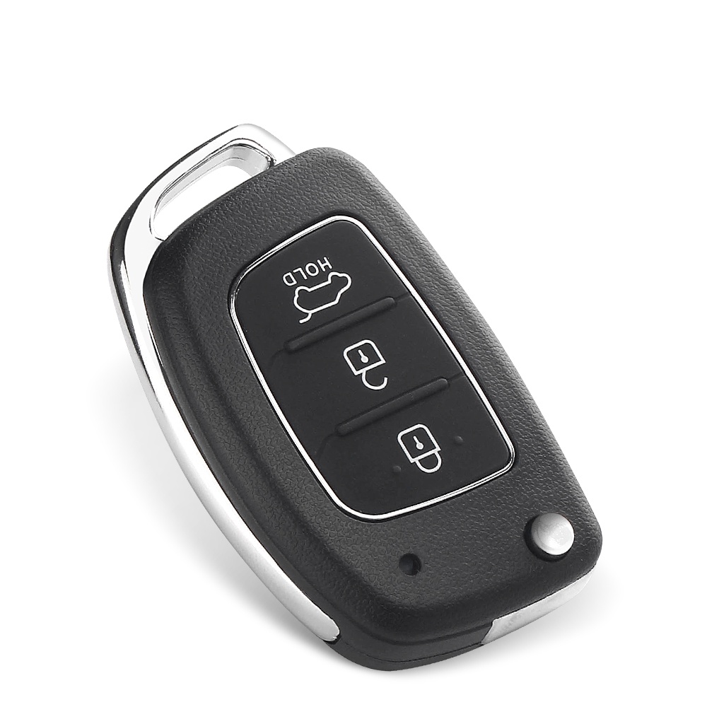 Đối với hyundai hb20 santa fe ix35 ix45 accent i40 uncut blade fob 3/4 buttons flip folding remote key fob shell case