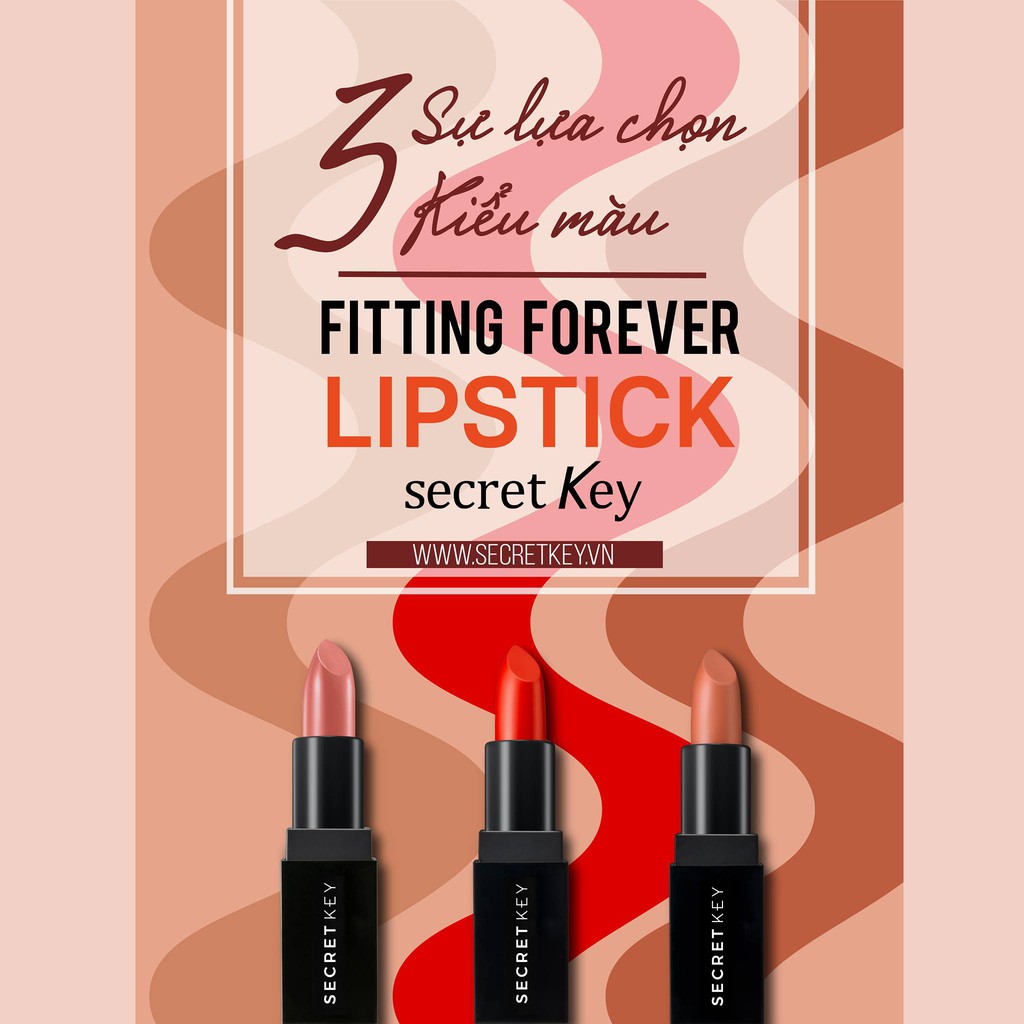 Son Lì Secret Key Fitting Forever Lipstick 3.5g - No.05 Light Pink (Hồng Nude)