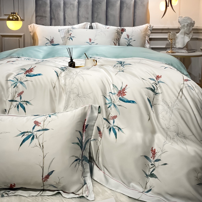 Bộ chăn ga gối mùa hè100% lụa tencel , siêu cao cấp, MỀM MỊN, MÁT DA  - sang trọng DESIGN SUMMER 08