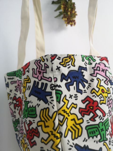  Túi vải tote bag của Chodole chất liệu túi canvas vải bố đẹp in hình độc đáo keith haring