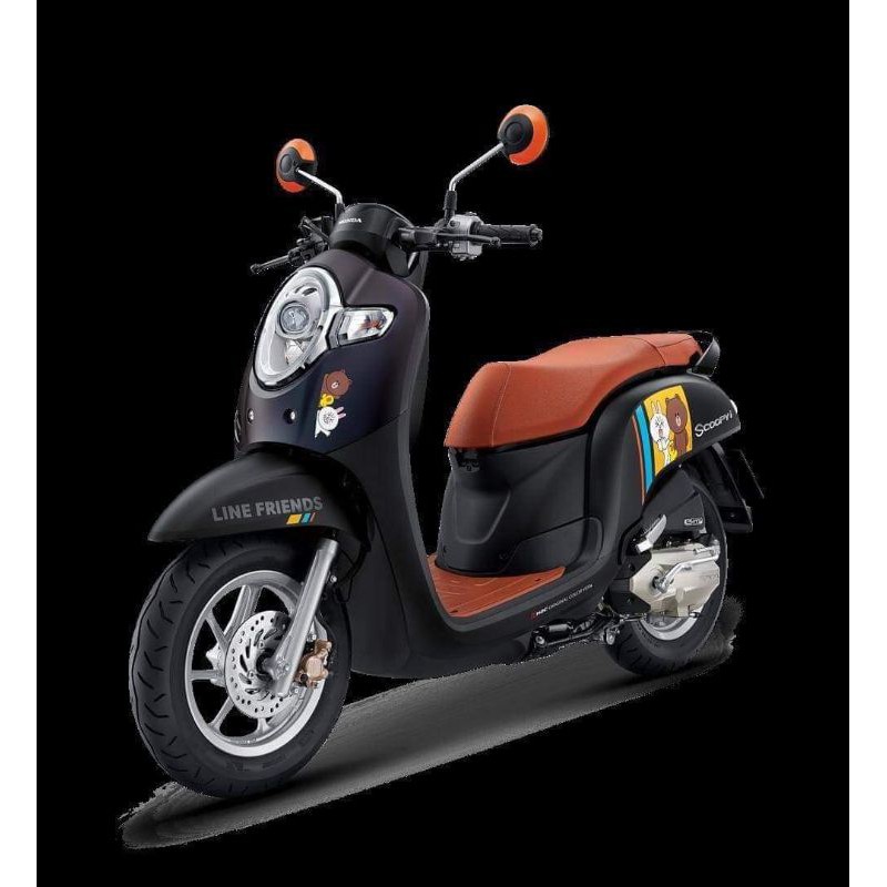 Yếm khoá xe Scoopy 2017-2020 màu đen nhám