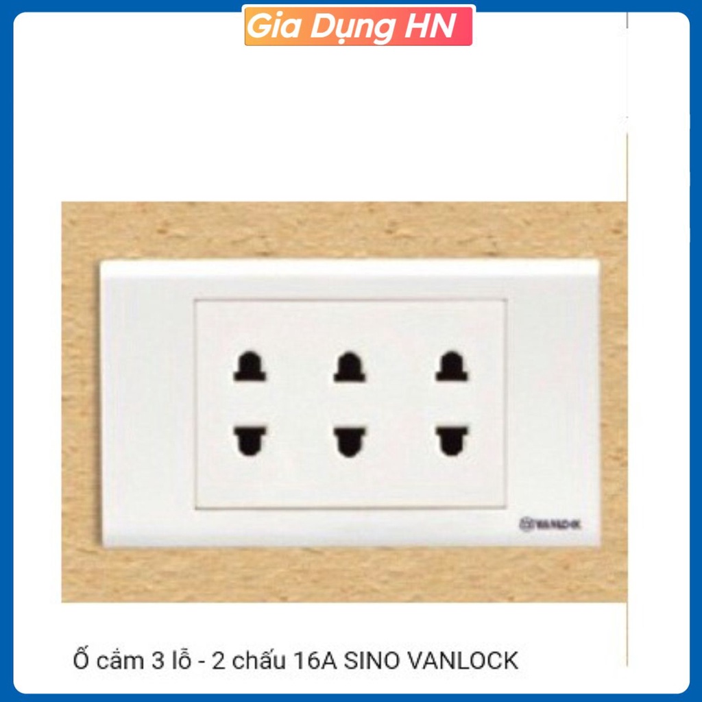 Ổ Cắm 2, 3 Lỗ - 2 Chấu 16A SINO VANLOCK