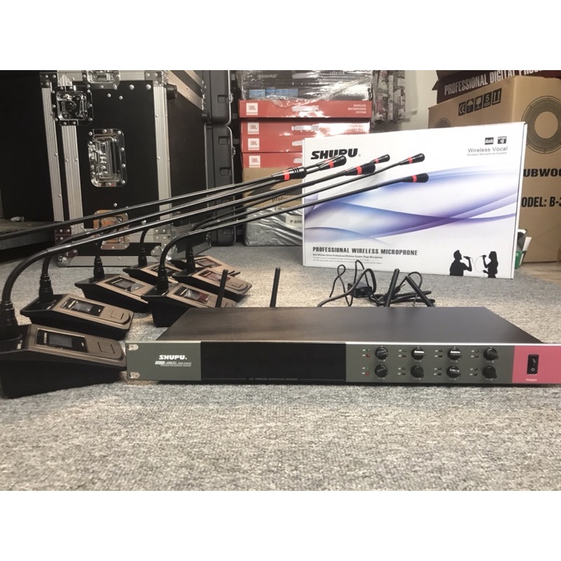 Micro Hội nghị Shupu SKM 2800 Bộ 8 mic không dây cao cấp