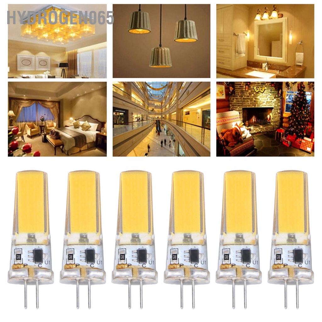 Hydrogen065 Bóng đèn LED 6 miếng G4 Đèn COB có thể điều chỉnh độ sáng 9W 500LM cho chùm treo trần phong cảnh gia đình