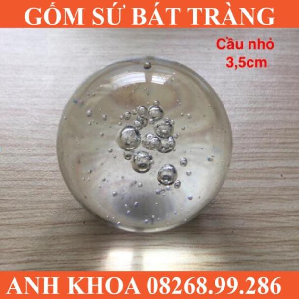 Cầu (bi) thuỷ tinh vào thác nước phong thuỷ - Gốm sứ Bát Tràng Anh Khoa