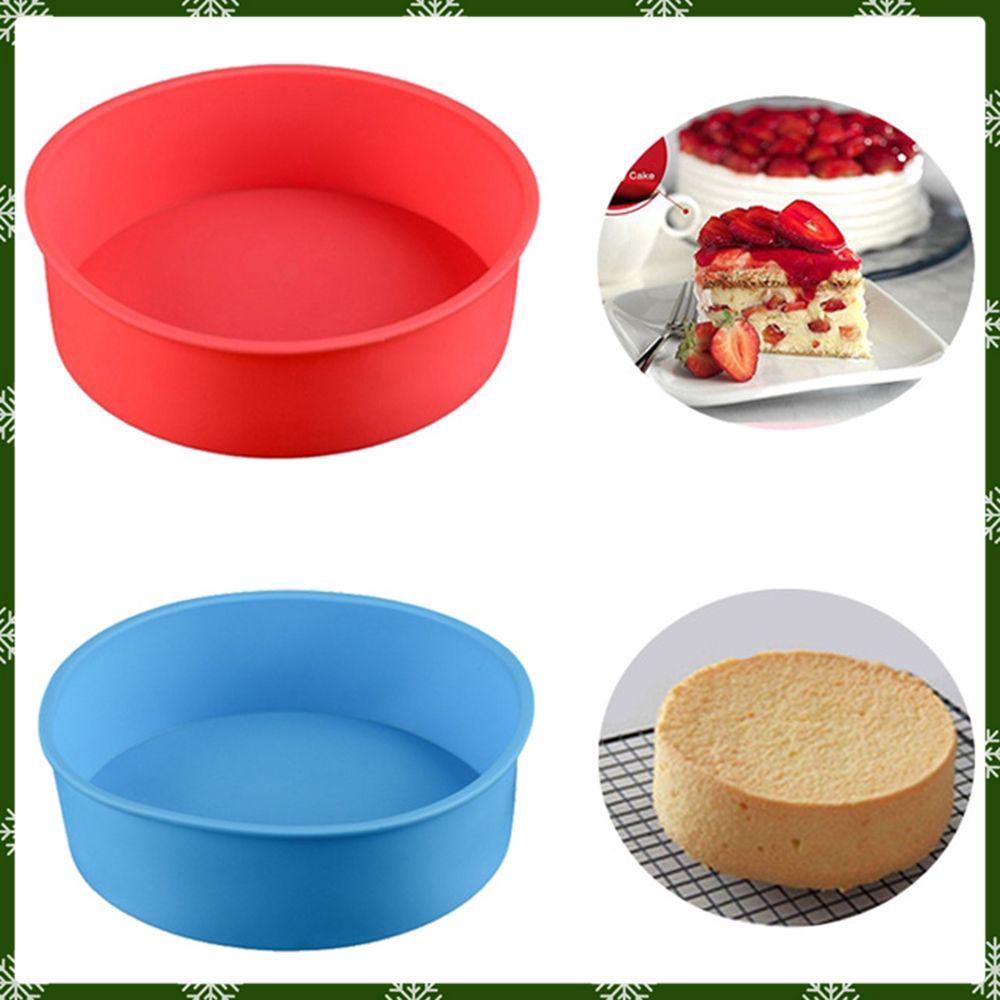 Khuôn silicone tròn làm bánh không dính tiện dụng