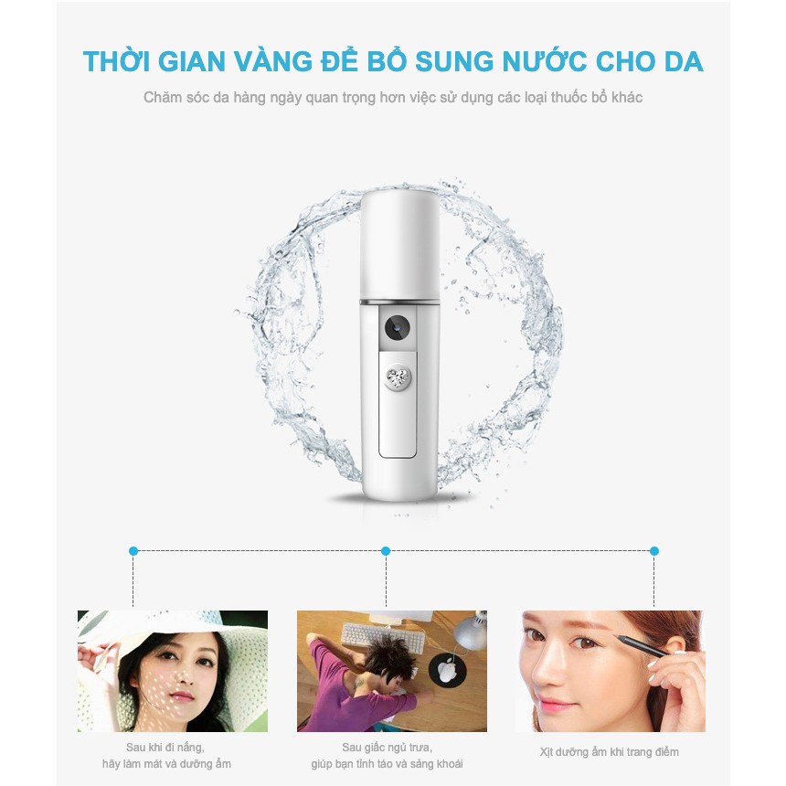 Máy Phun Sương Xông Hơi Mặt NANO Cầm Tay Mini (Mẫu 2020)