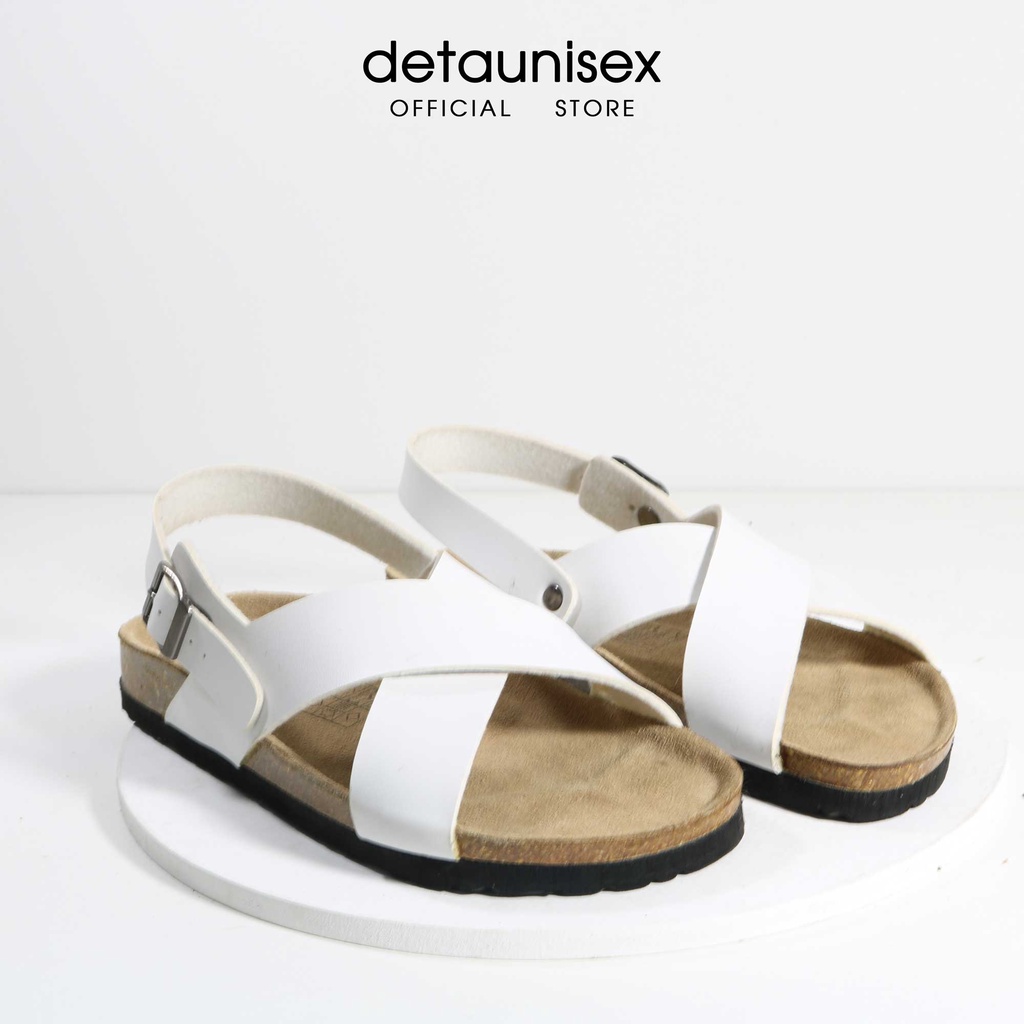 Giày dép đế trấu nam nữ quai chéo Detaunisex - Giày quai hậu Birken thấm hút mồ hôi chân - SATA23