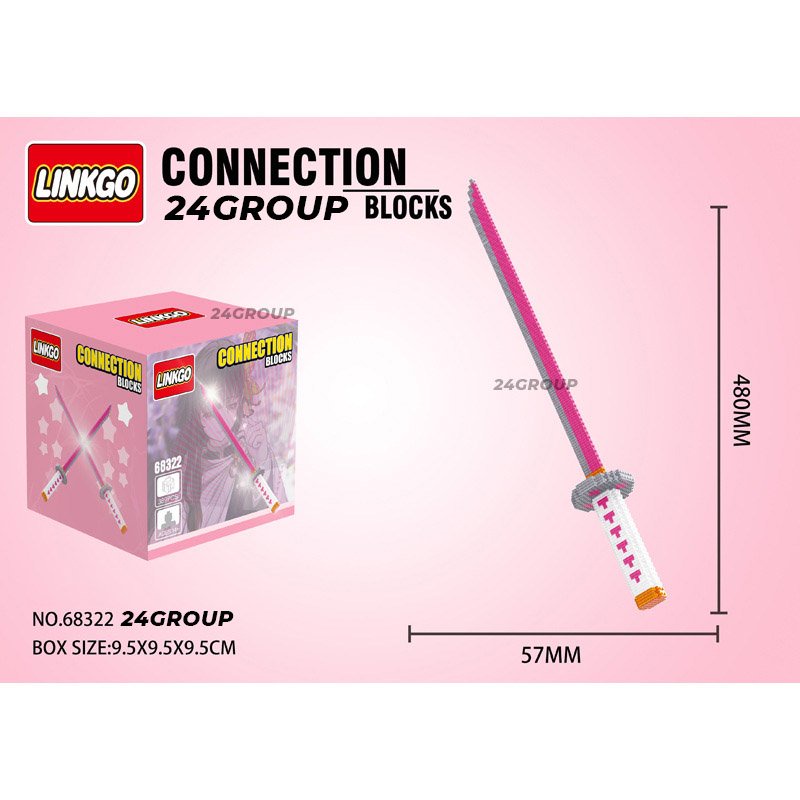 mô hình kiếm lego Kimetsu No Yaiba 50cm rèn luyện trí thông minh