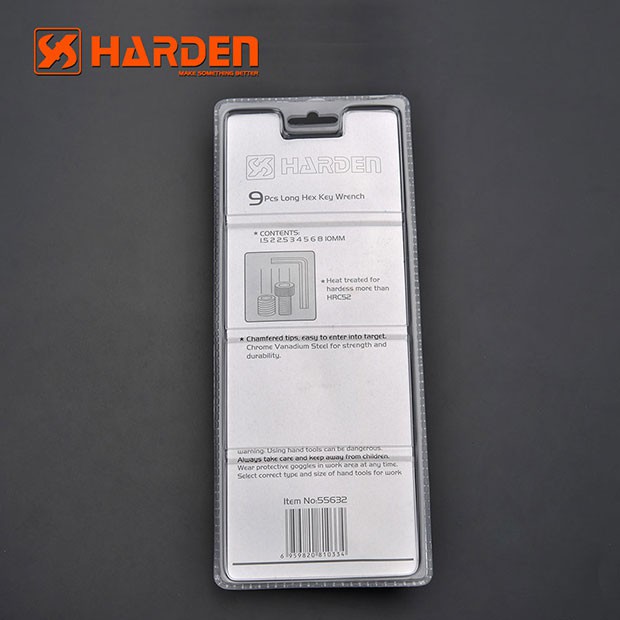 Bộ Lục Giác 09 Chi Tiết HARDEN 540608 Loại Dài, Hàng Chính Hãng