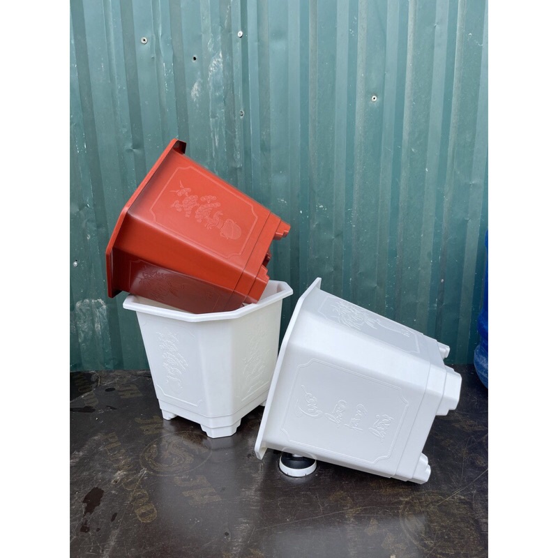 Chậu vuông TGA280 chính hãng BÌNH THUẬN dày dặn, trồng cây siêu bền, siêu đẹp,hàng sẵn kho