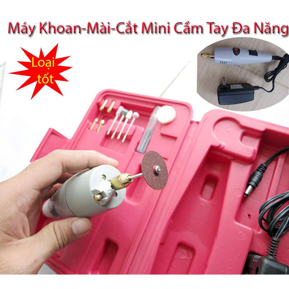 Bộ Máy Khoan Mài Cắt Cầm Tay Mini - Khoan Mini Đa Năng, Chuyên Làm Các Chi Tiết Nhỏ Tinh Xảo, Bảo Hành Uy TÍn