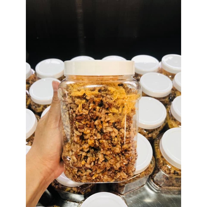 Cơm Cháy Gạo Lức Chà Bông Loại Bể - Hộp Tròn Trụ - Cam Kết Hàng Chất Lượng - Thơm Ngon
