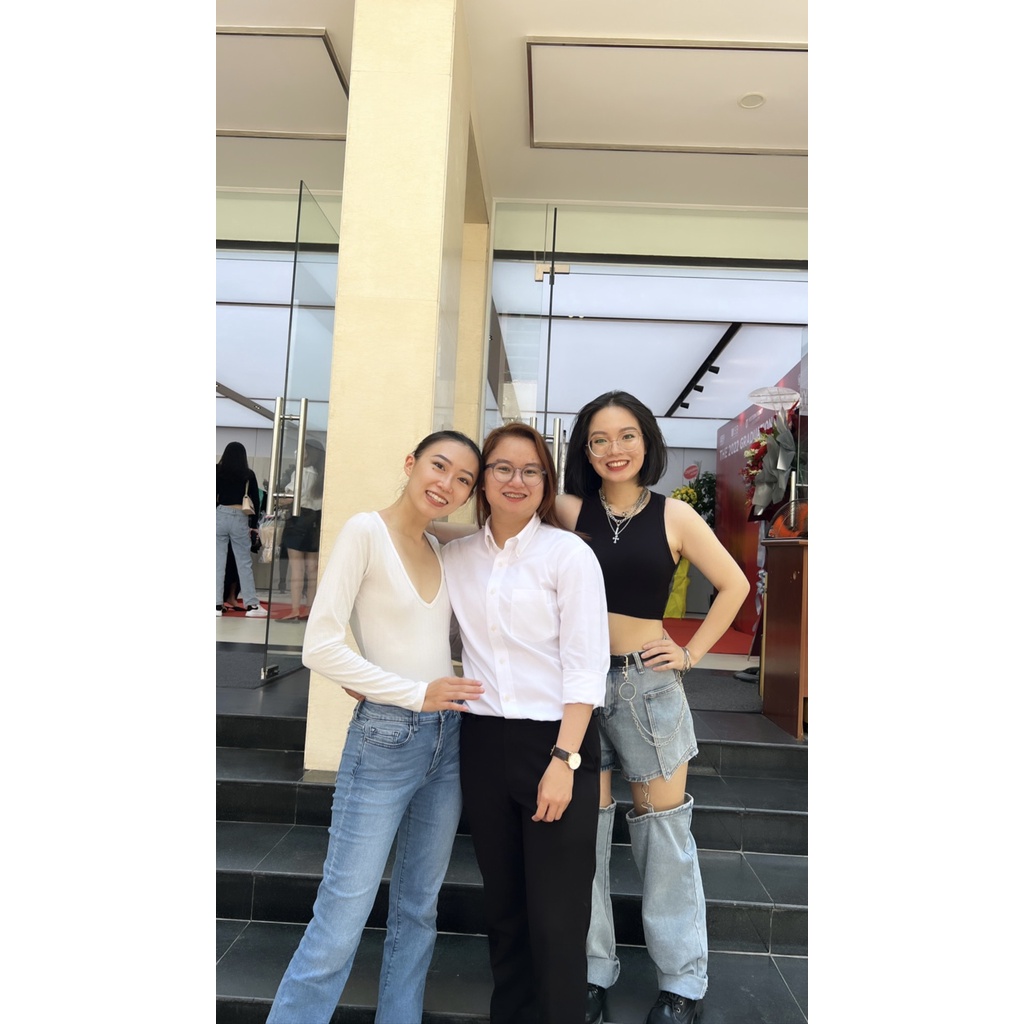 Quần jeans suông hở đùi dây nối sexy có thể tháo rời - Quần bò nhảy hiphop phong cách Châu Âu
