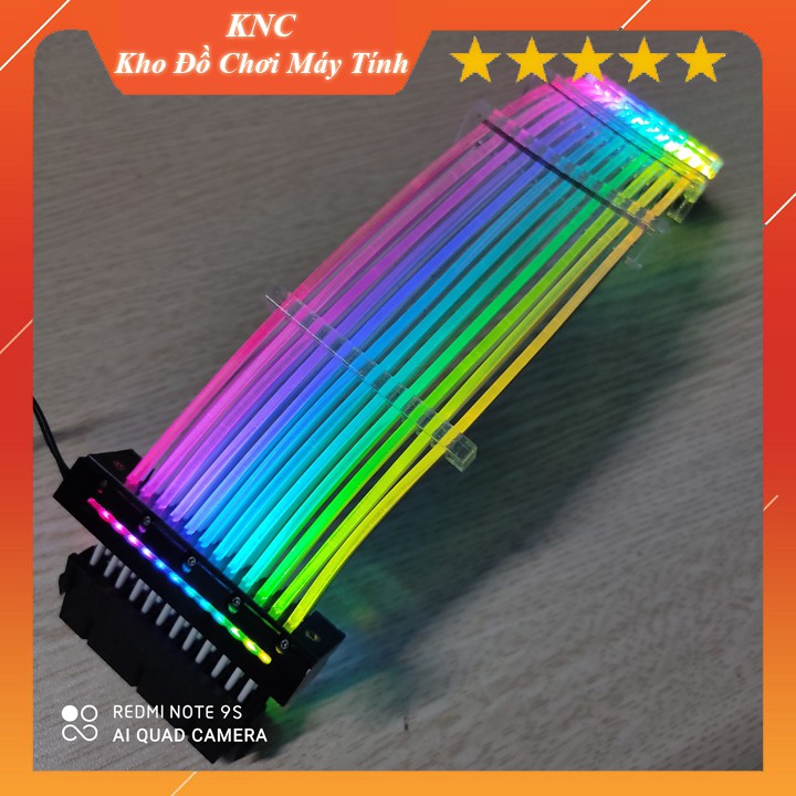 Dây Nguồn Nối Dài 24pin 8pin Led RGB Đồng Bộ Mainboard, Đồng Bộ Hub Coomoon RGB, hàng Ambino