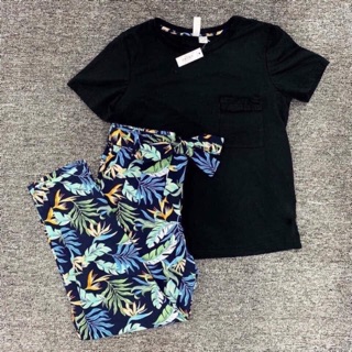 Bộ asos quần hoa bon719
