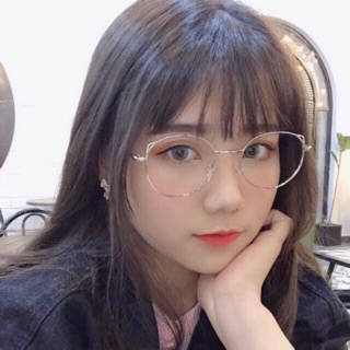 Kính tai mèo hót 2019 gọng kính kim loại mảnh