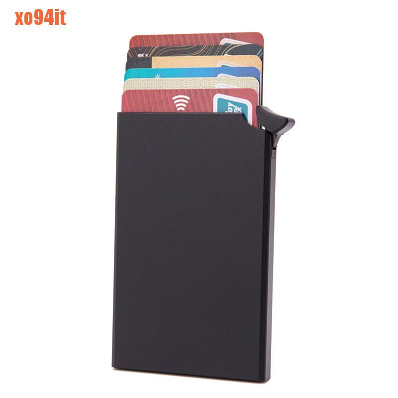 Pop Up Id RFID Card Fashion Aluminum Metal Protective Gear Storage Bag Re