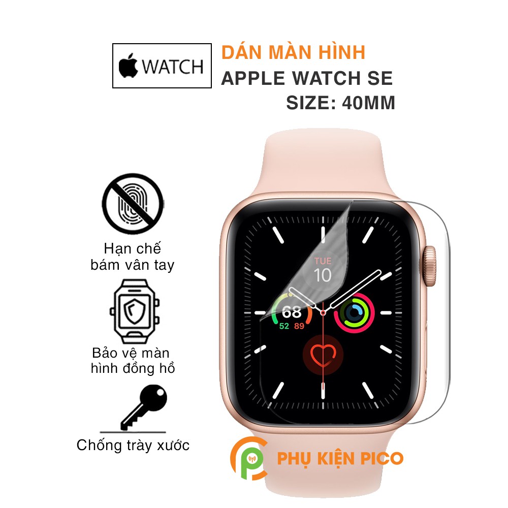 Dán màn hình Apple Watch Series 6/Apple Watch SE 40mm 44mm dẻo trong suốt – Dán dẻo Apple Watch