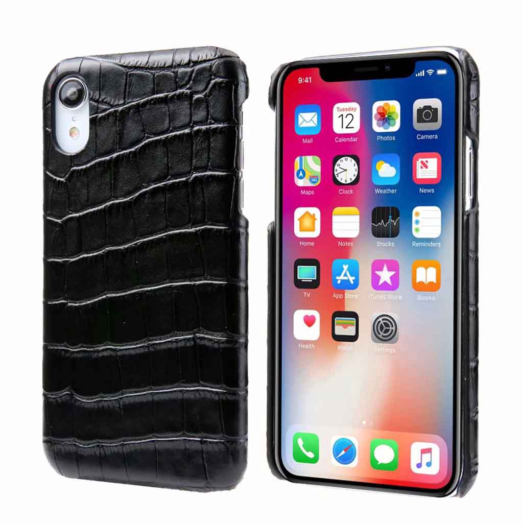 Ốp điện thoại bằng da bò cứng in họa tiết da cá sấu cho Iphone 6s 6 6SPlus 6Plus 7 8 7Plus 8Plus X XS Xr XSmax