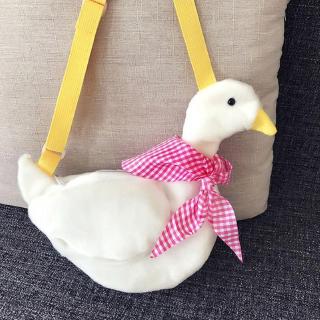 [Lisa]Plush Duck Bag Cute Plush Shoulder Cartoon Duck Crossbody Bag
