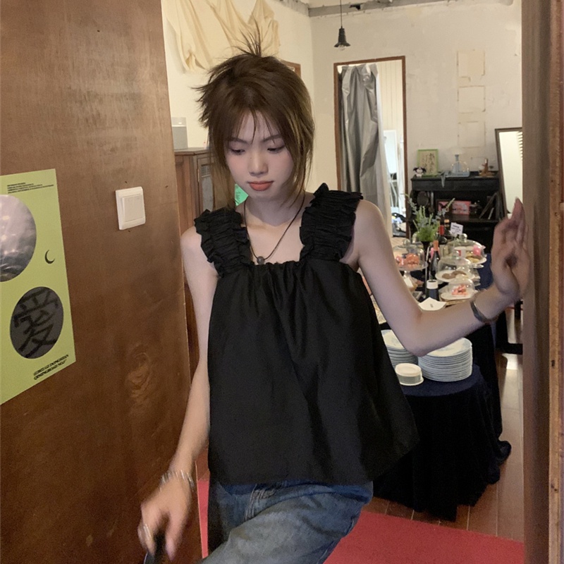 Áo Hai Dây Giảm Giá Họa Tiết Dễ Thương Dành Cho Nữ