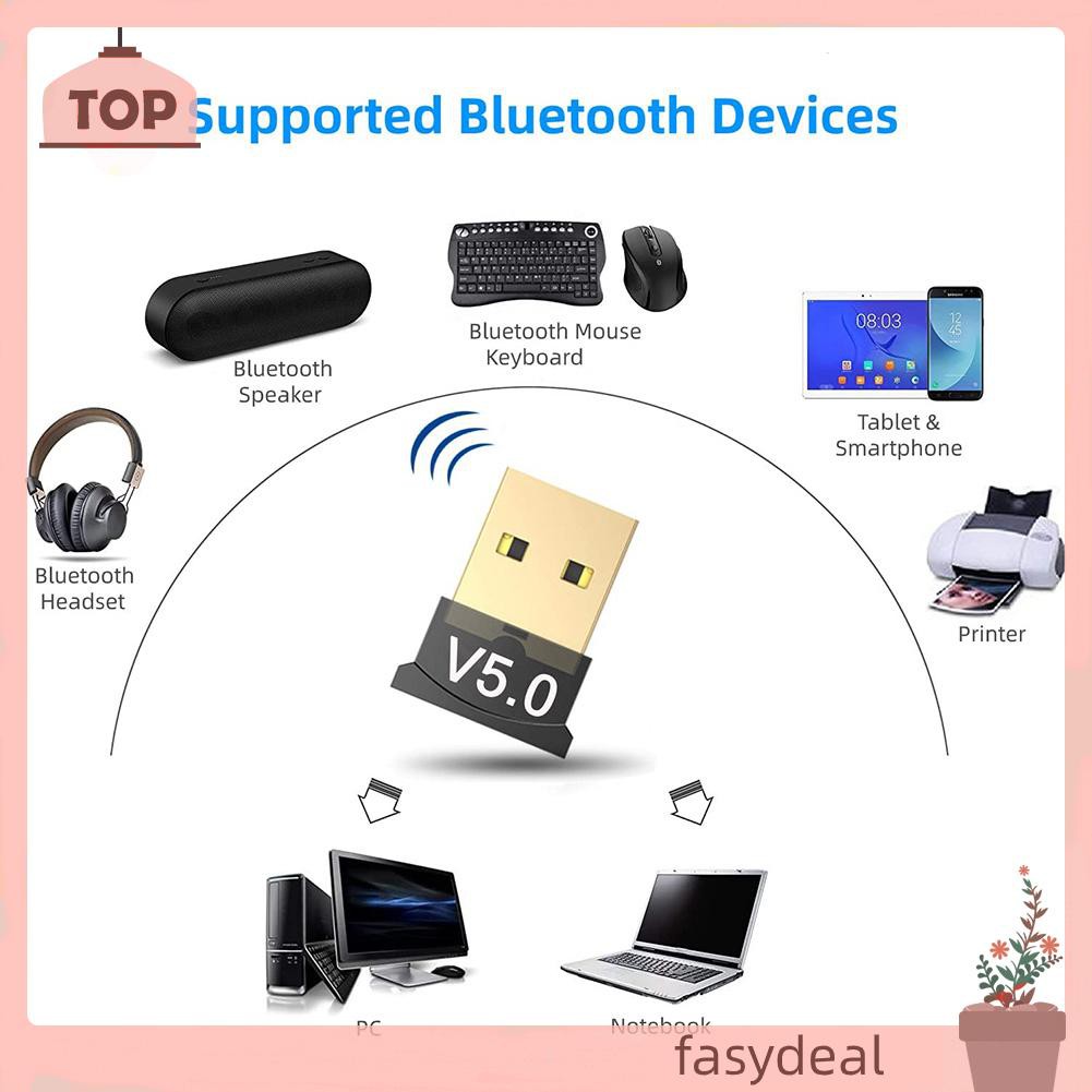 (Fas) Usb Bluetooth 5.0 Thu Phát Âm Thanh Tai Nghe