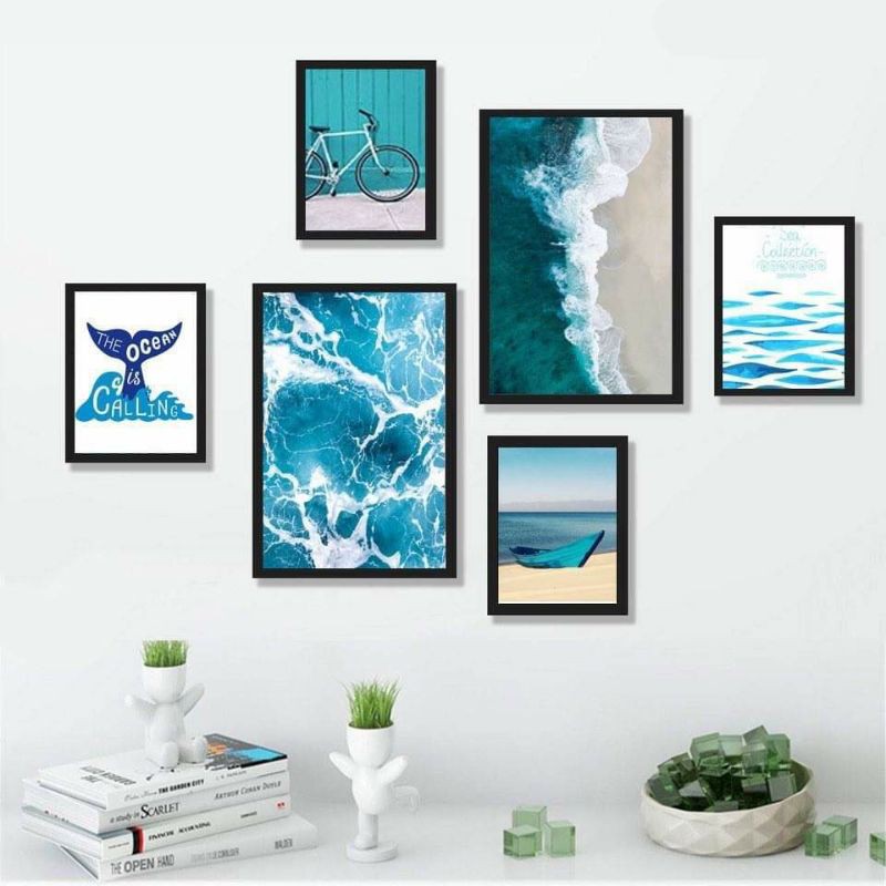 Bộ 6 tranh treo tường “Biển xanh nhiệt đới” - Sea