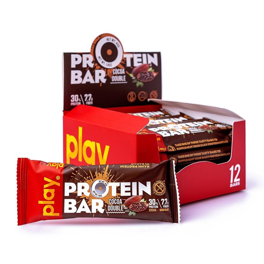 Thanh protein play vị cacao play protein bar cocoa double - ảnh sản phẩm 2