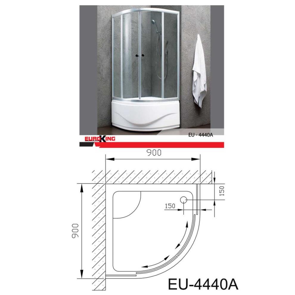 Bồn tắm đứng Euroking EU-4440A, hàng nhập khẩu, chính hãng