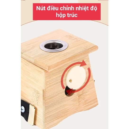 Hộp trúc cứu ngải cao cấp 1 lỗ+ hộp 10 nhang ngải cứu .Dùng hơ điếu ngải cứu, nhang ngải.