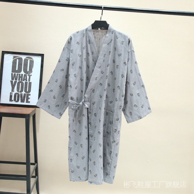 Đầm Ngủ Kimono Cotton Hai Lớp Dành Cho Nam Nữ | BigBuy360 - bigbuy360.vn