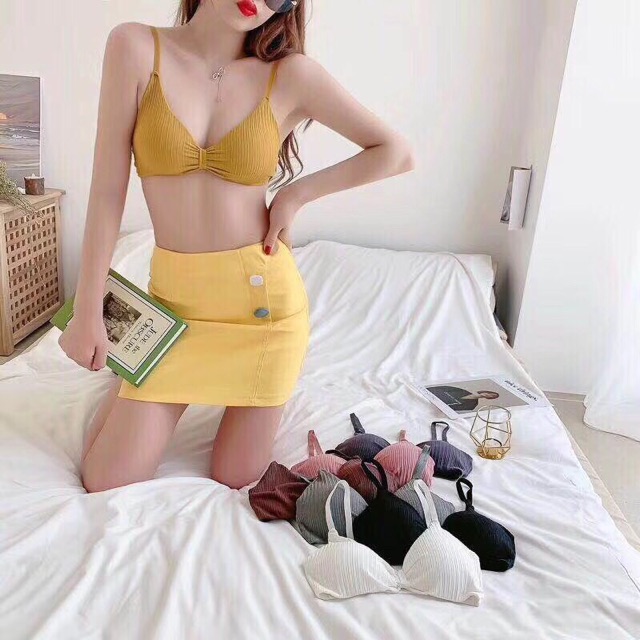 Áo Lót Bra Nữ Không Gọng Cotton Tăm Phối Nơ Hàng Đẹp Không Dây Có Đệm Nâng Ngực Gợi Cảm 308, 9932 | BigBuy360 - bigbuy360.vn