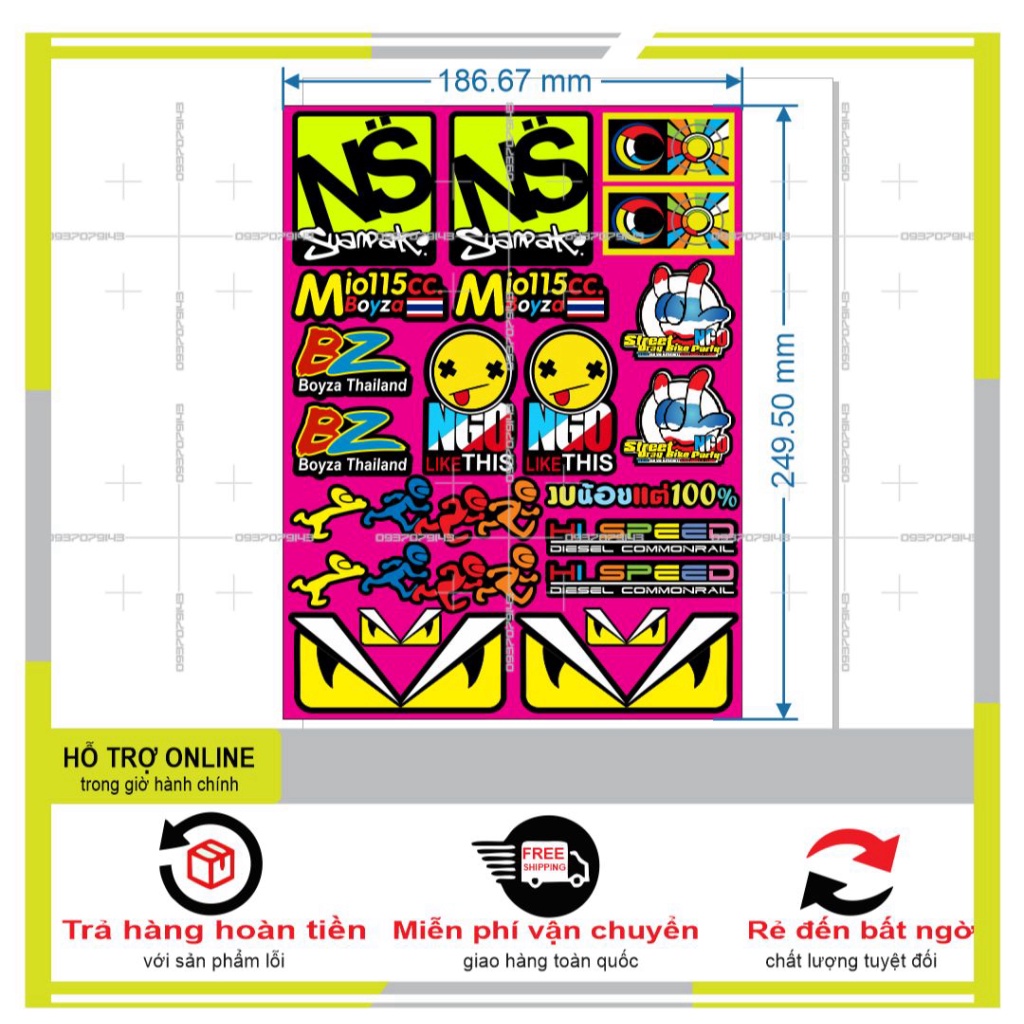 LOGO STICKER DÁN XE MÁY M72 - SHINDECAL2