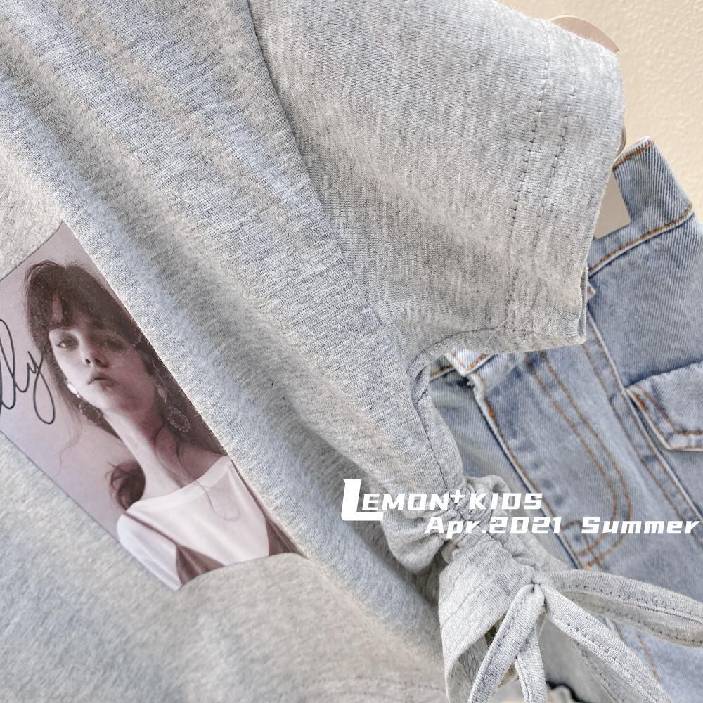 Áo Thun Cotton Ngắn Tay Thiết Kế Mới Thời Trang Mùa Hè Theo Phong Cách Hàn Quốc Dành Cho Bé Gái 2022