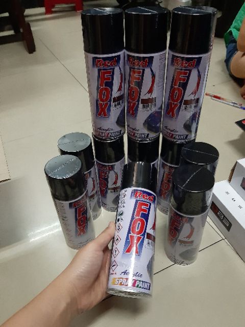 Sơn đen mờ RED FOX thái lan