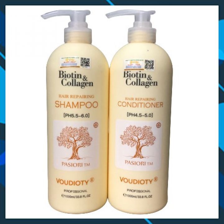 [+Tặng mũ trùm][CHÍNH HÃNG] DẦU GỘI XẢ BIOTIN COLLAGEN VOUDIOTY REPAIR PHỤC HỒI KÍCH THÍCH MỌC TÓC (MÀU VÀNG)