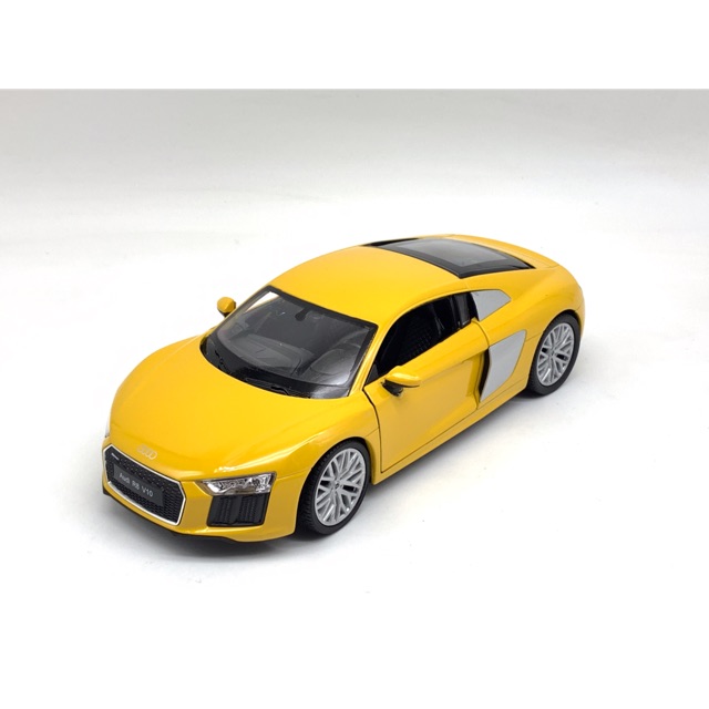 Xe Mô Hình Audi R8 V10 2016 1:24 Welly (Vàng )