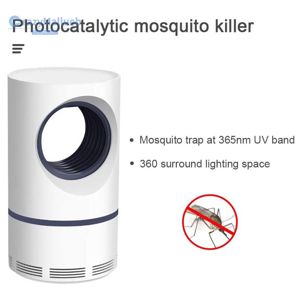 Crazymallueb❤UV USB Mosquito Repellent Lamp Photocatalytic Electric Insect Trap Light❤Lighting