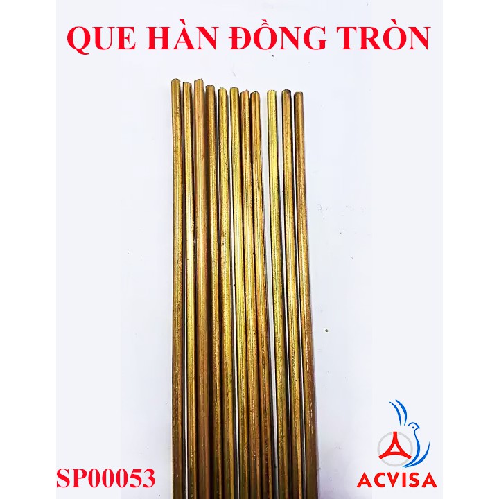 Que hàn đồng thau tròn dài 1m các size cỡ phi 2.5mm