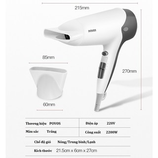 Máy sấy tóc POVOS - PH9026 công suất 2200W