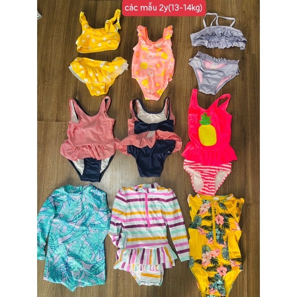 Bikini bé gái xuất dư, đồ bơi bé gái C.at&amp;Ja.ck size 12m-5y mẫu hot 2022